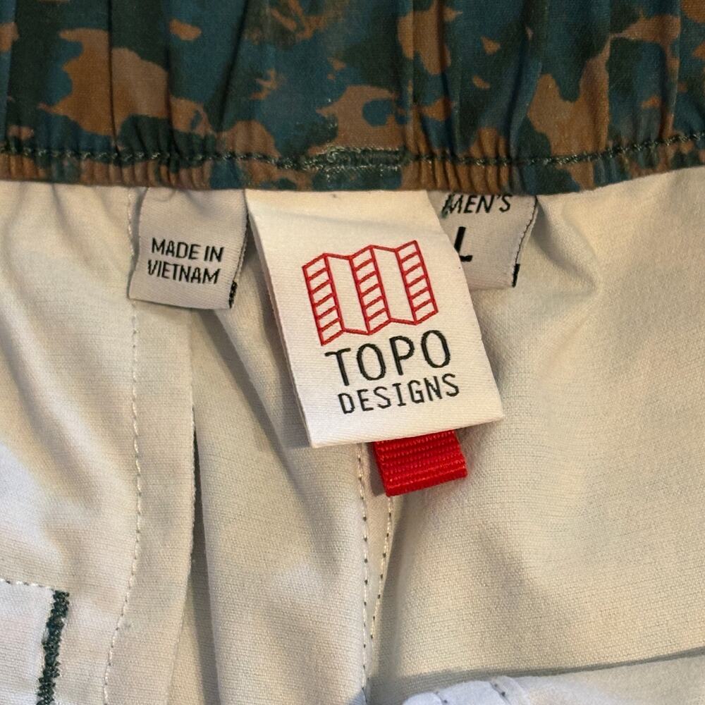 Topo Designs River Shorts Sahara Nebula Camo Belted Men's Large L Active - Picture 5 of 9